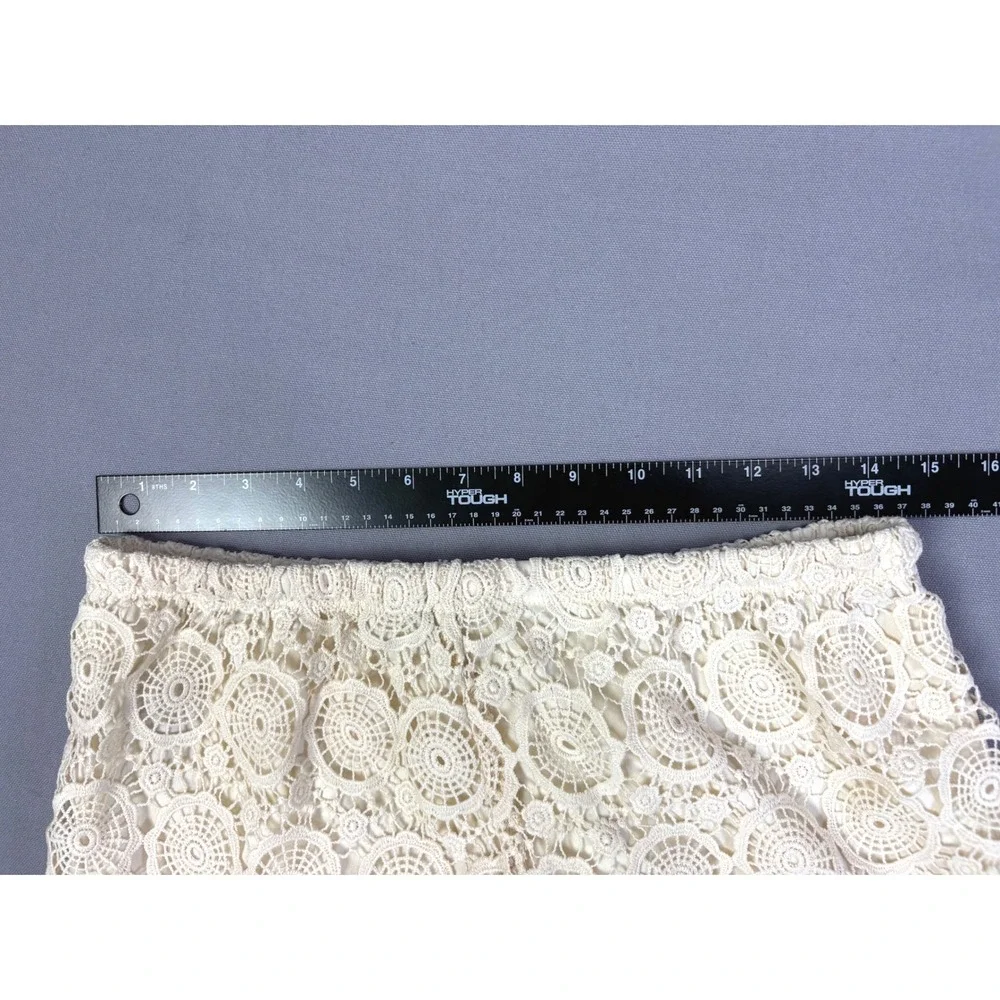 Cottagecore Crochet Lace Doily Shorts Women Size Medium‎ Boho Stretchy Y2K
